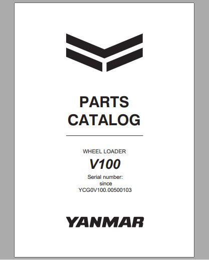 CATALOGO DE PEÇAS PDF PÁ CARREGADEIRA V100 - YANMAR