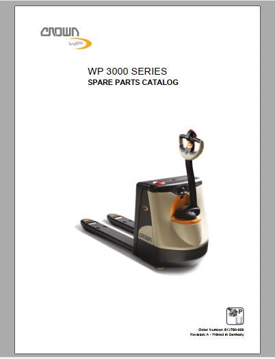 CATALOGO DE PEÇAS PDF PALETEIRA WP 3000 SERIES - CROWN