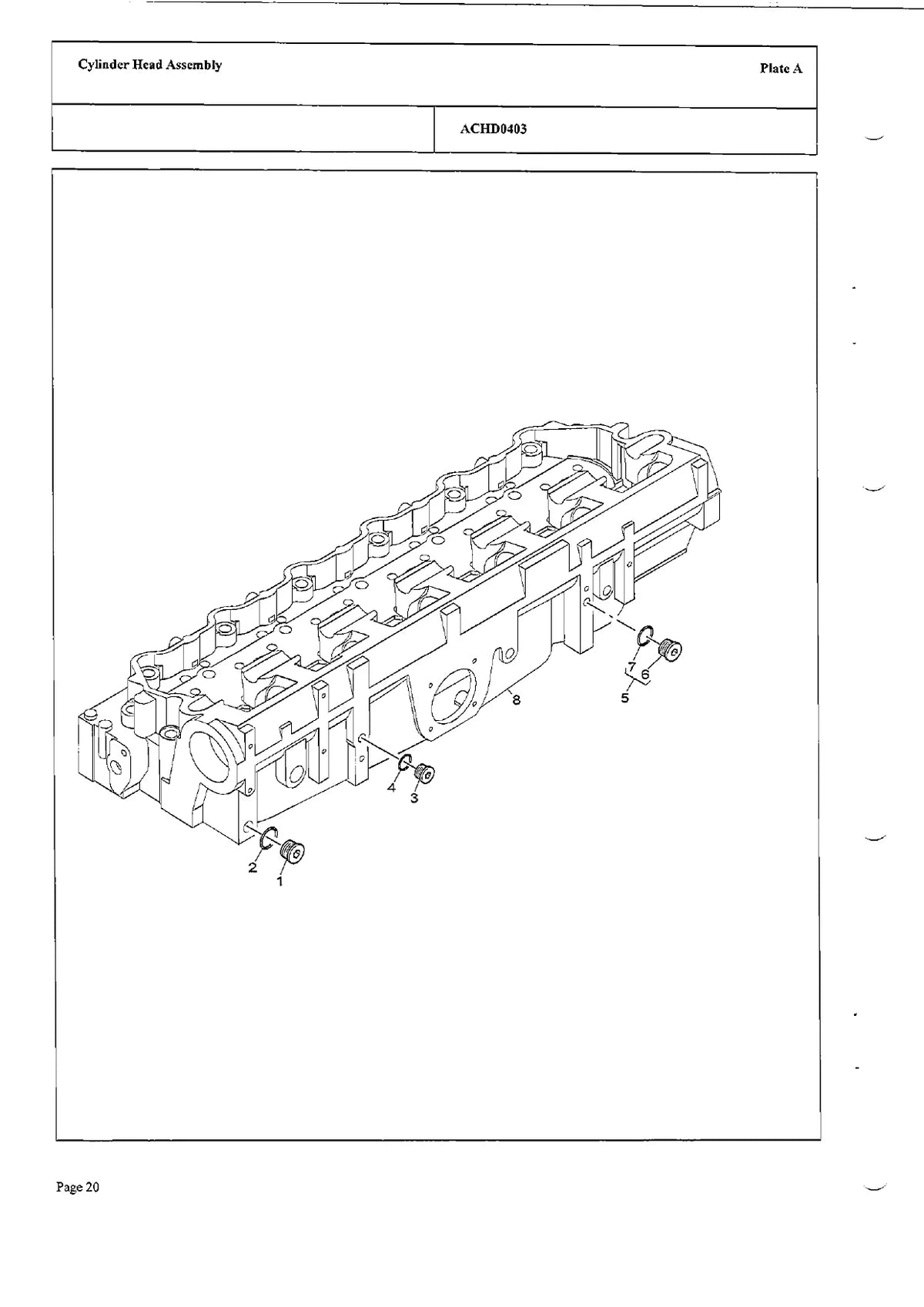 Perkins Motor 2506C — motor, vista explodida 1