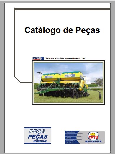 CATALOGO DE PEÇAS PDF PLANTADEIRA PST3 SUPREMA - TATU MARCHESAN