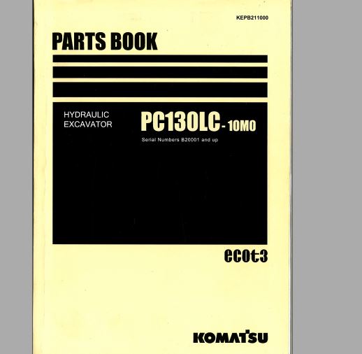 CATALOGO DE PEÇAS PDF ESCAVADEIRA HIDRÁULICA PC130LC-10M0 - KOMATSU
