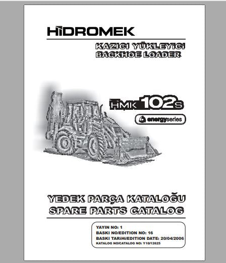 CATALOGO DE PEÇAS PDF RETROESCAVADEIRA HMK 102S ENERGY - HIDROMEK
