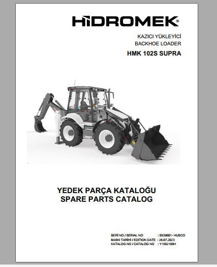 CATALOGO DE PEÇAS PDF RETROESCAVADEIRA HMK 102S SUPRA 2023 - HIDROMEK