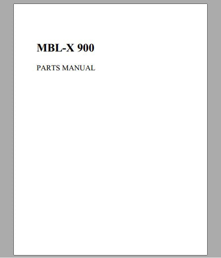 CATALOGO DE PEÇAS PDF RETROESCAVADEIRA MBL-X900 - MANITOU