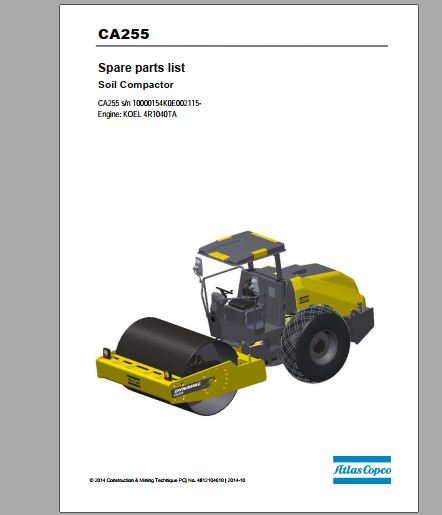 CATALOGO DE PEÇAS PDF ROLO COMPACTADOR CA255 - DYNAPAC