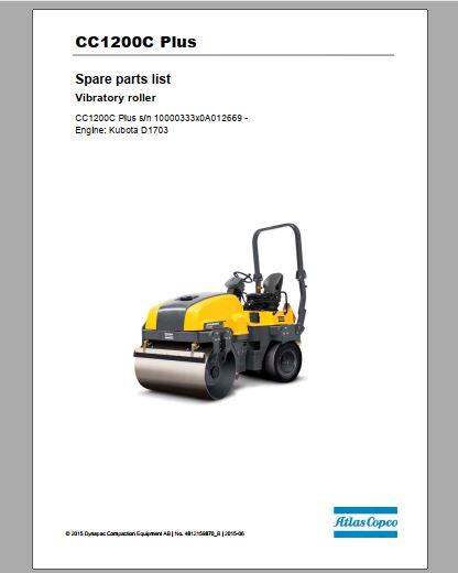 CATALOGO DE PEÇAS PDF ROLO VIBRATÓRIO CC1200C PLUS - DYNAPAC