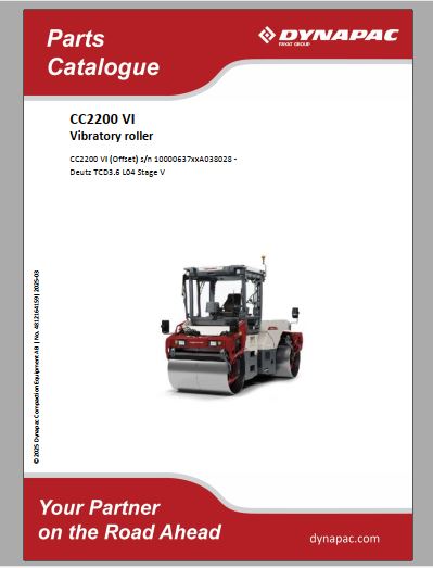 CATALOGO DE PEÇAS PDF ROLO VIBRATÓRIO CC2200 VI - DYNAPAC