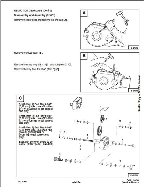 Manual De Serviço BOBCAT - 943 - Mini Carregadeira