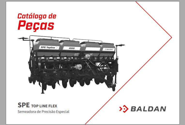 CATALOGO DE PEÇAS PDF SEMEADORA SPE 4500 TOPLINE - BALDAN