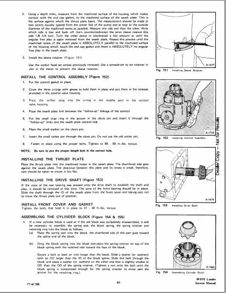 Manual De Serviço BOBCAT - M970 - Mini Carregadeira