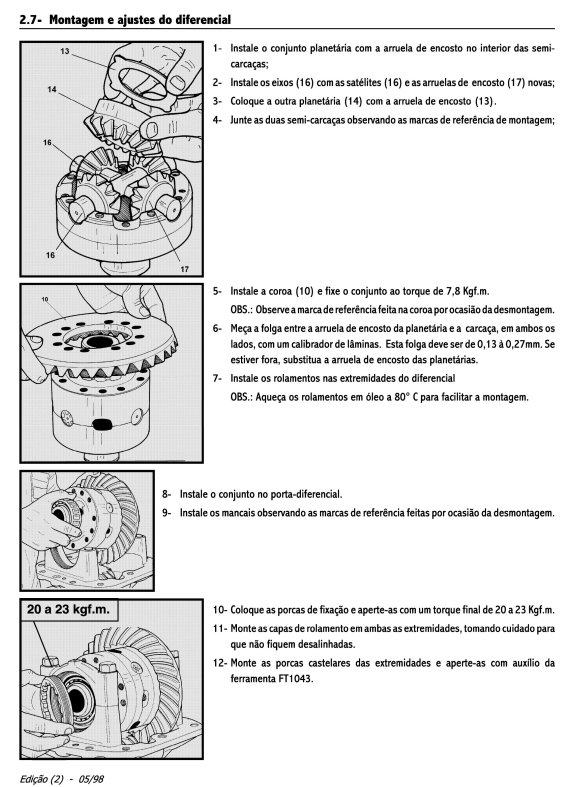 MANUAL DE SERVIÇO RETROESCAVADEIRA - MF86, MF96, MF750 MASSEY FERGUSON