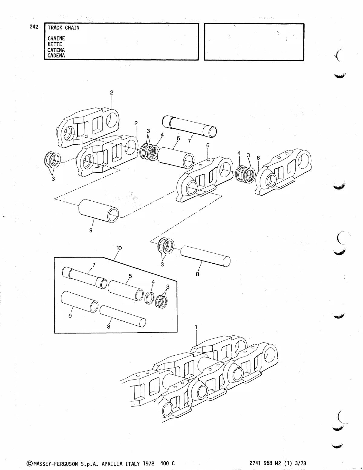 Massey Ferguson 400C Trator Esteira — trator, vista explodida 3