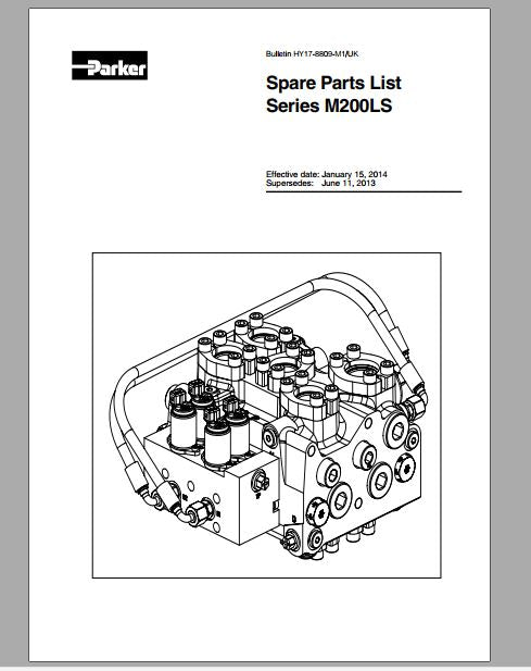CATALOGO DE PEÇAS PDF VÁLVULA DE CONTROLE DIRECIONAL SÉRIES M200LS - PARKER