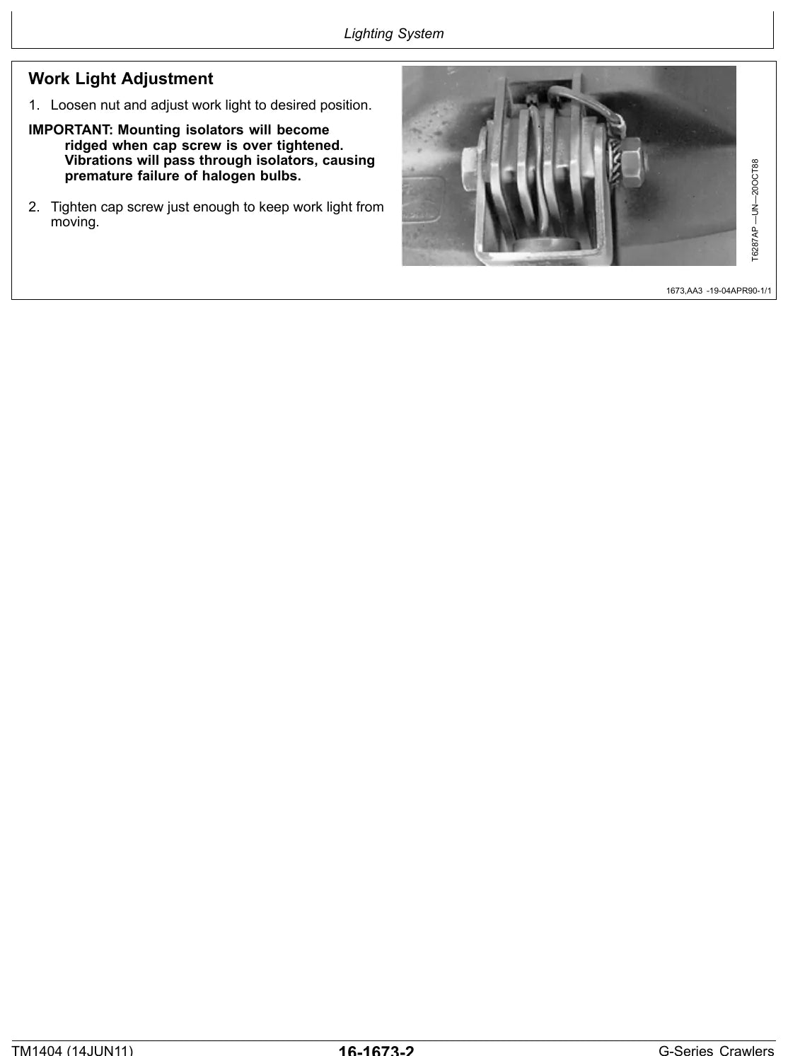 Manual de Serviço John Deere 450G · 455G · 550G · 555G · 650G — figura de reparo (página interna do PDF)