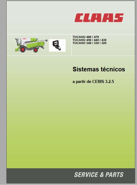 MANUAL ELÉTRICO HIDRÁULICO PDF COLHEITADEIRAS TUCANO 480, 470, 480, 470, 340, 330, 320 - CLAAS