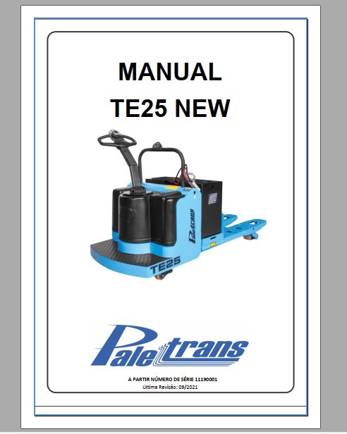 MANUAL DE USO E CATALOGO DE PEÇAS PDF TRANSPALETE TE25-NEW 2021 - PALETRANS