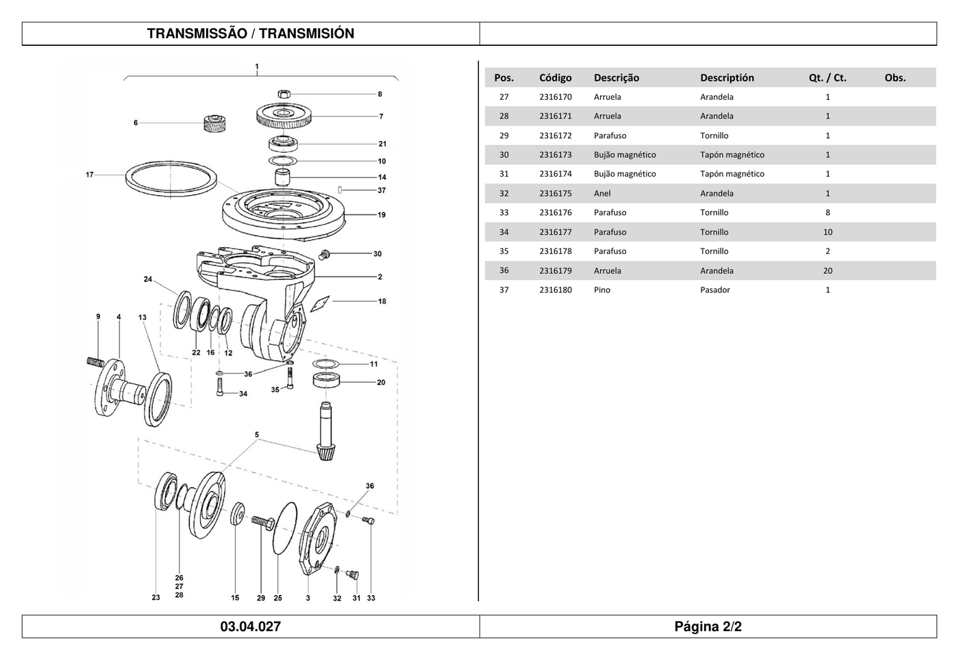 Catálogo de Peças STILL ERX Direção Mecânica — Transpaleteira elétrica — diagrama de peças 1