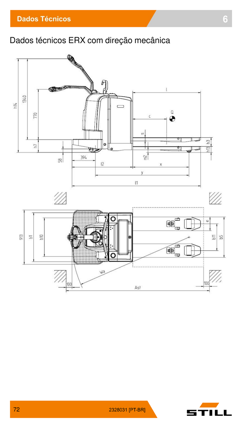 Manual de Operação STILL ERX — Transpaleteira elétrica — diagrama de peças 2