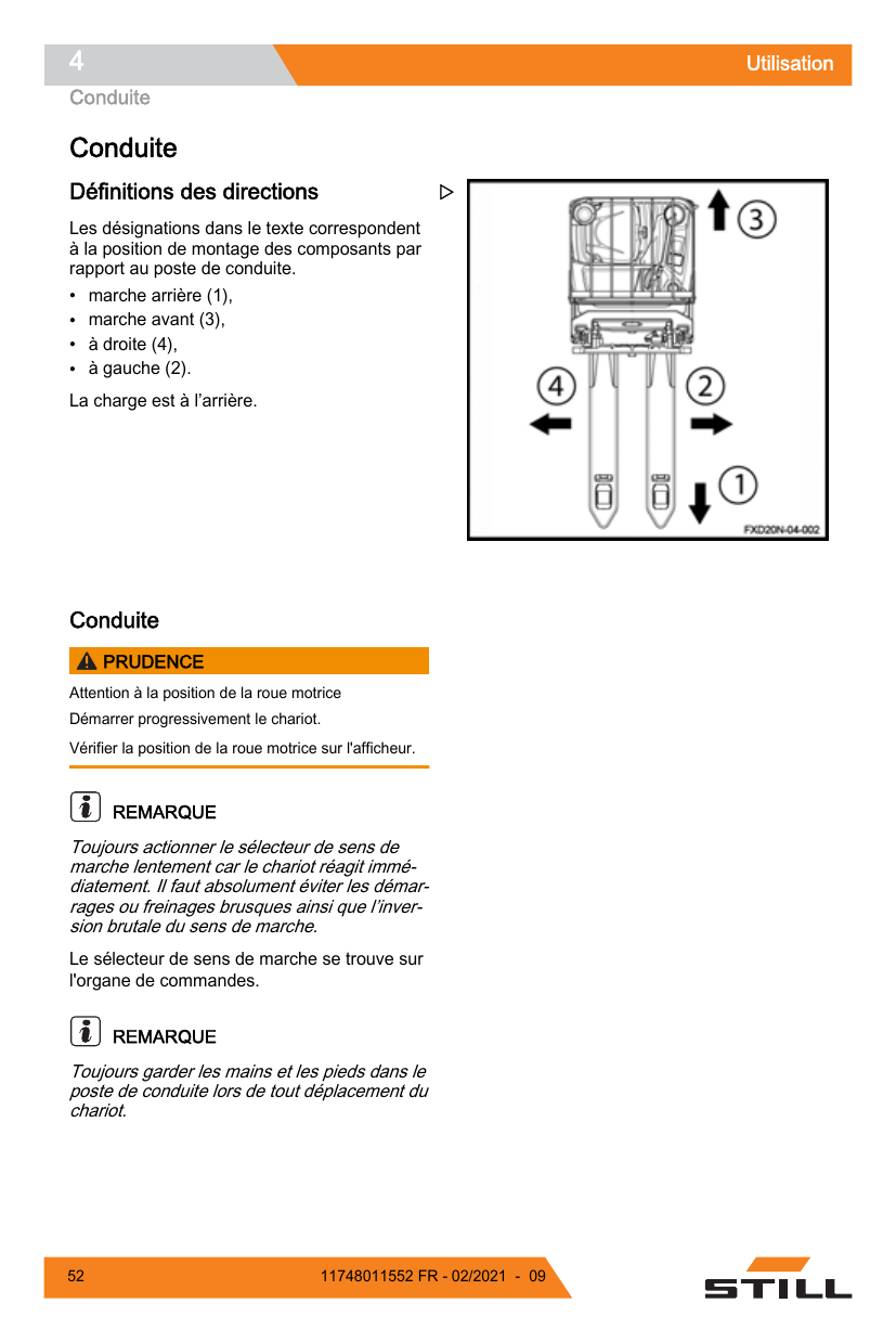 Manual de Operação STILL FXV 14N / 16N — Apanhador/empilhador elétrico (Francês) — diagrama de peças 3