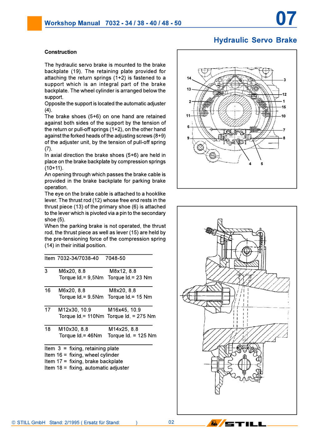Manual de Serviço STILL R70-20 a R70-45 — Empilhadeira a GLP e a diesel (Alemão) — diagrama de peças 2