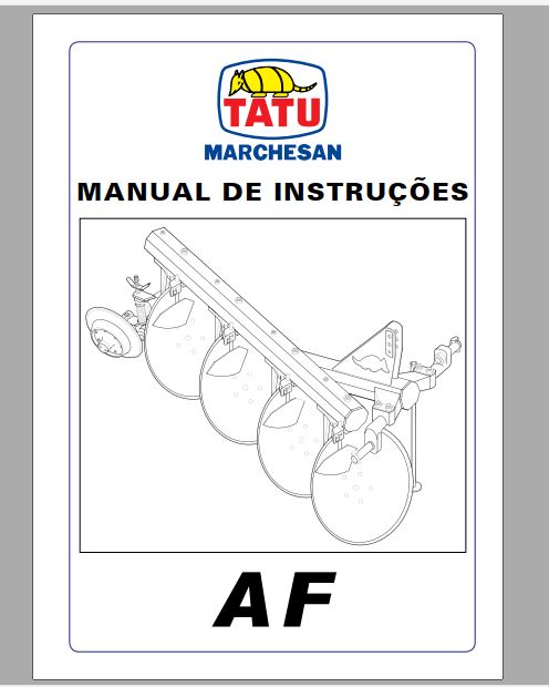 MANUAL DE INSTRUÇÕES PDF ARADO AF - TATU MARCHESAN