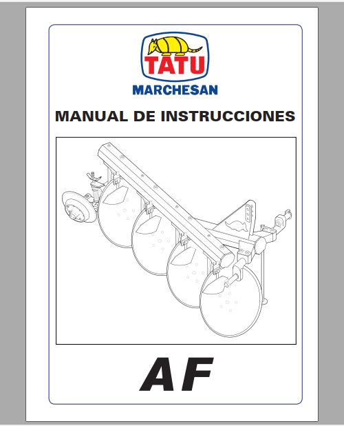 MANUAL DE INSTRUÇÕES PDF ARADOR AF - TATU MARCHESAN
