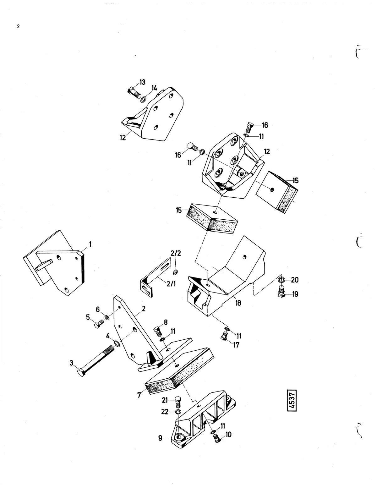 Massey Ferguson 600C Trator Esteira — trator, vista explodida 1