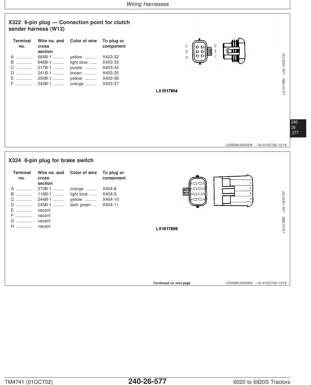Manual Elétrico/Hidráulico John Deere 6020 · 6920S — figura de reparo (página interna do PDF)
