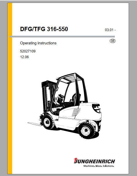 MANUAL DE INSTRUÇÕES PDF EMPILHADEIRA DFG-TFG 316-550 - JUNGHEINRICH