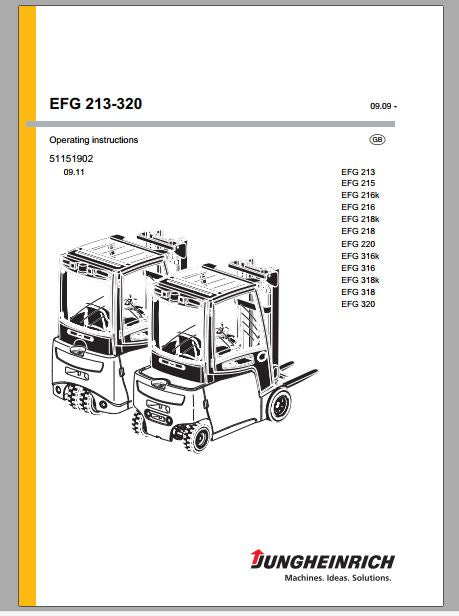 MANUAL DE INSTRUÇÕES PDF EMPILHADEIRA EFG 213-320 - JUNGHEINRICH