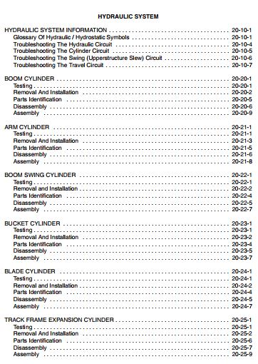 Manual De Serviço BOBCAT - 324 - Escavadora Compacta