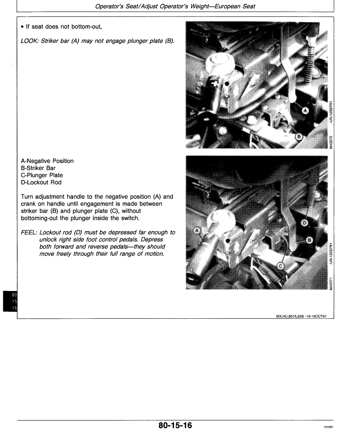 Manual de Serviço John Deere 655 · 755 · 855 · 955 · 756 · 856 — procedimento de serviço (página interna do PDF)