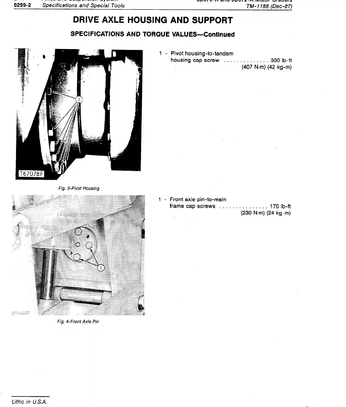 Manual de Serviço John Deere 670A · 672A — procedimento de serviço (página interna do PDF)