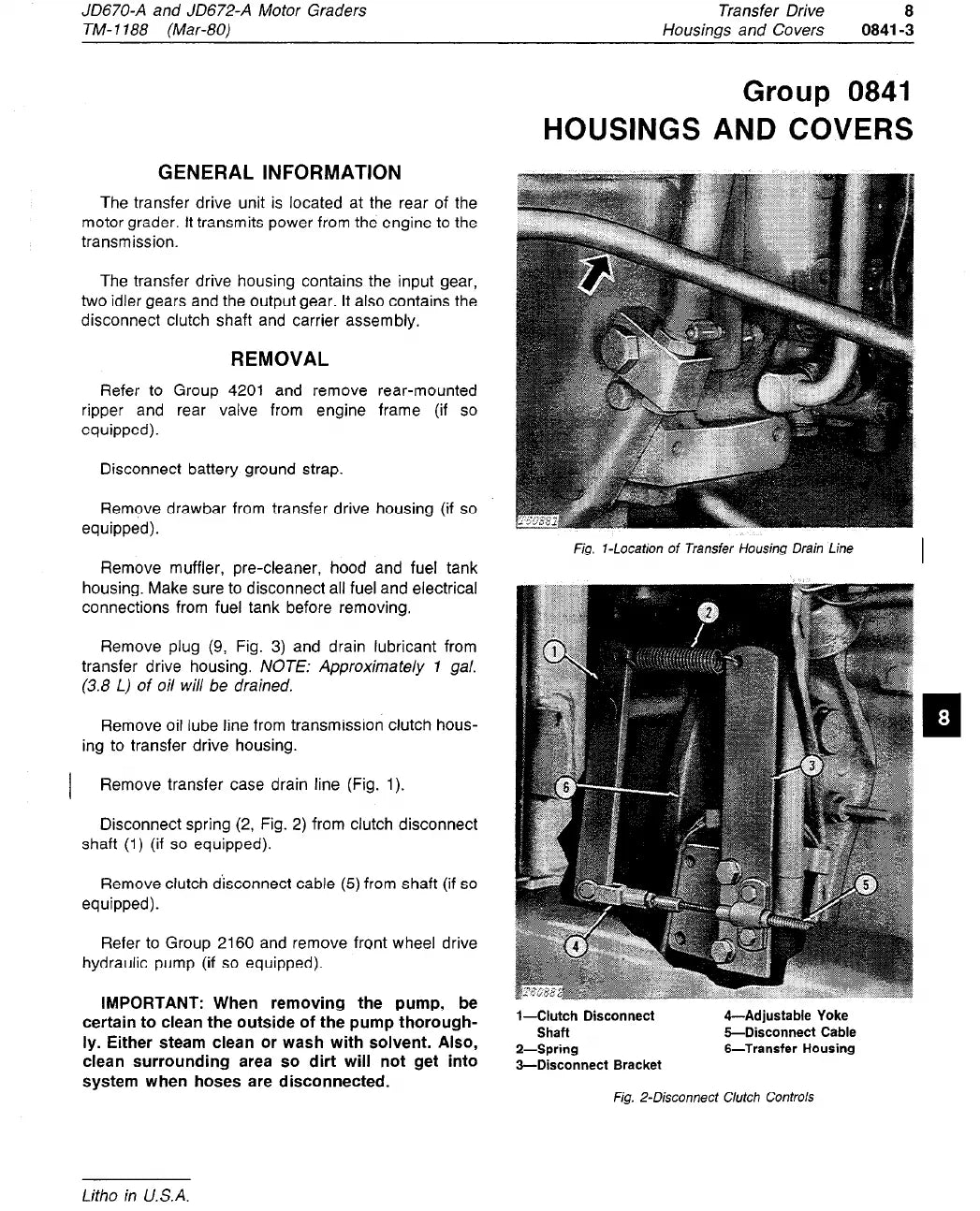 Manual de Serviço John Deere 670A · 672A — figura de reparo (página interna do PDF)