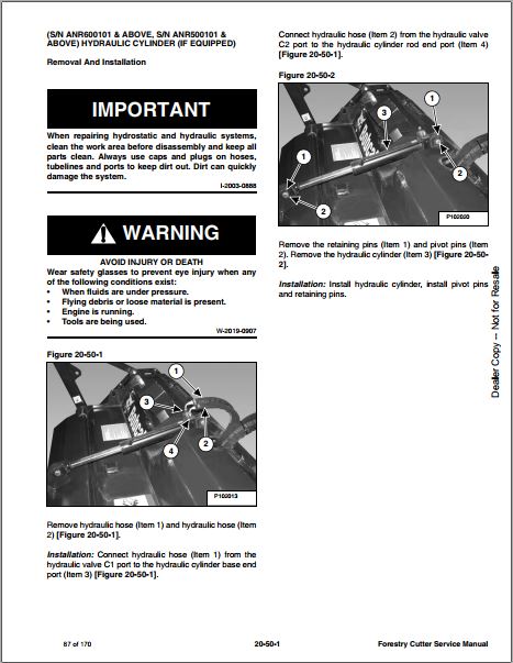 Manual De Serviço BOBCAT - Forestry Cutter