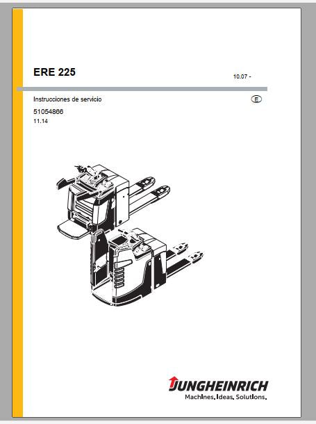 MANUAL DE INSTRUÇÕES PDF TRANSPALETEIRA ERE 225 - JUNGHEINRICH