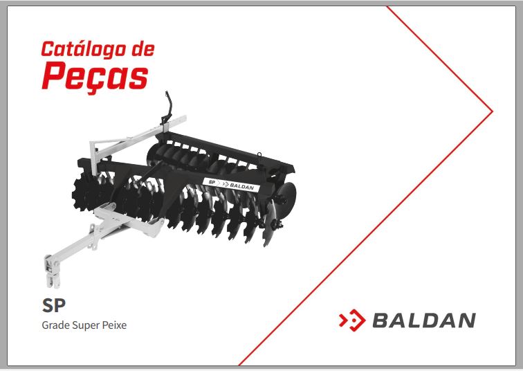 CATALOGO DE PEÇAS PDF GRADE NIVELADORA SP SUPER PEIXE - BALDAN