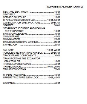 Manual De Serviço BOBCAT - 329 - Escavadora Compacta