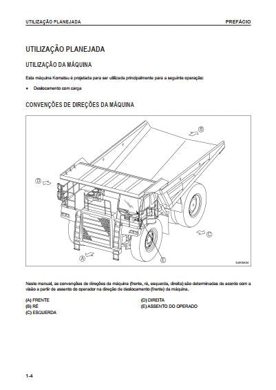 MANUAL DE OPERAÇÃO E MANUTENÇÃO PDF CAMINHÃO BASCULANTE HD785-7 - KOMATSU