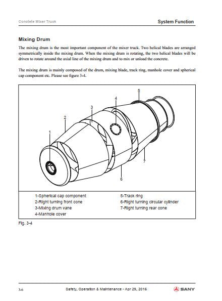 MANUAL DE OPERAÇÃO E MANUTENÇÃO PDF CAMINHÃO MISTURADOR DE CONCRETO CB318 - SANY