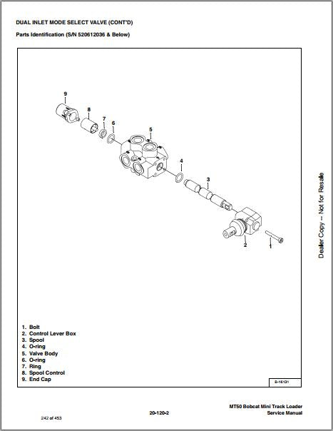 Manual De Serviço BOBCAT - MT50 - Mini Carregadeira
