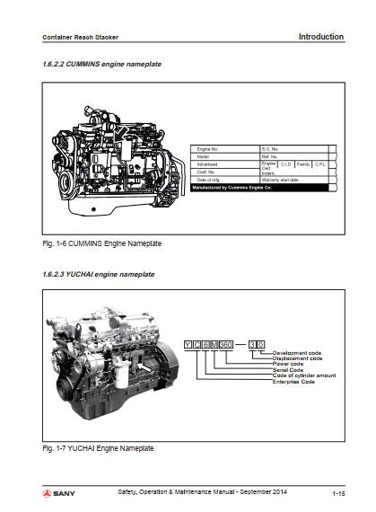MANUAL DE OPERAÇÃO E MANUTENÇÃO PDF EMPILHADOR DE CONTÊINER SRC45 - SANY