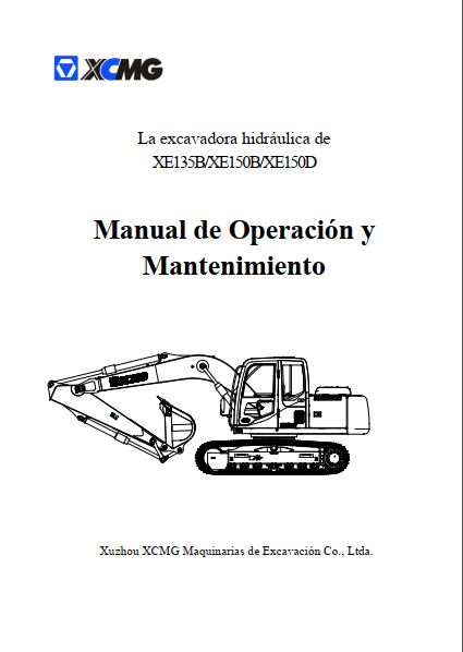 MANUAL DE OPERAÇÃO E MANUTENÇÃO PDF ESCAVADEIRAS XE135B, X3150B, XE150D - XCMG