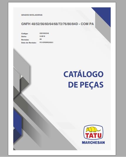 CATALOGO DE PEÇAS PDF GRADES NIVELADORA GNFH 48-52-56-60 - TATU MARCHESAN