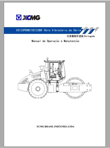 MANUAL DE OPERAÇÃO E MANUTENÇÃO PDF ROLO VIBRATÓRIO XS123PDBR, XS123BR - XCMG