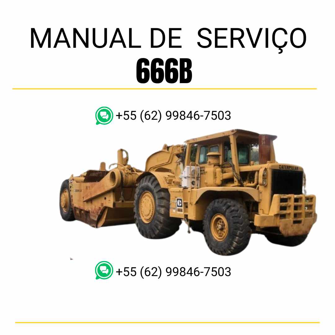 Manual de Serviço CATERPILLAR - 666B - Trator Raspador De Rodas (Inglês) PDF