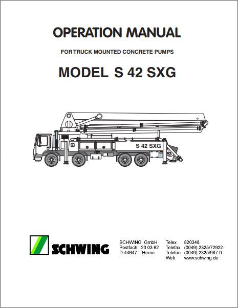 MANUAL DE OPERAÇÃO PDF CAMINHÃO MISTURADOR DE CONCRETO S 43 SXG  - SCHWING