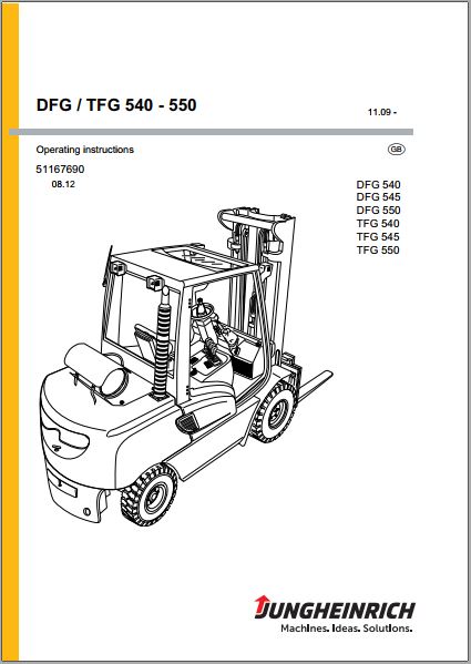 MANUAL DE OPERAÇÃO PDF EMPILHADEIRA DFG - TFG 540 - 550 - JUNGHEINRICH
