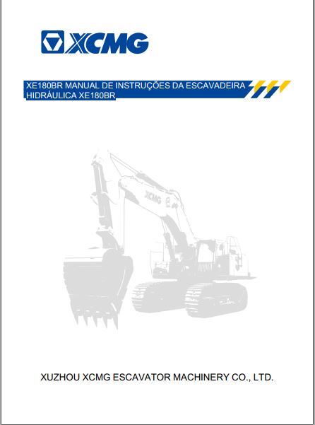 MANUAL DE OPERAÇÃO PDF ESCAVADEIRA HIDRÁULICA XE180BR - XCMG