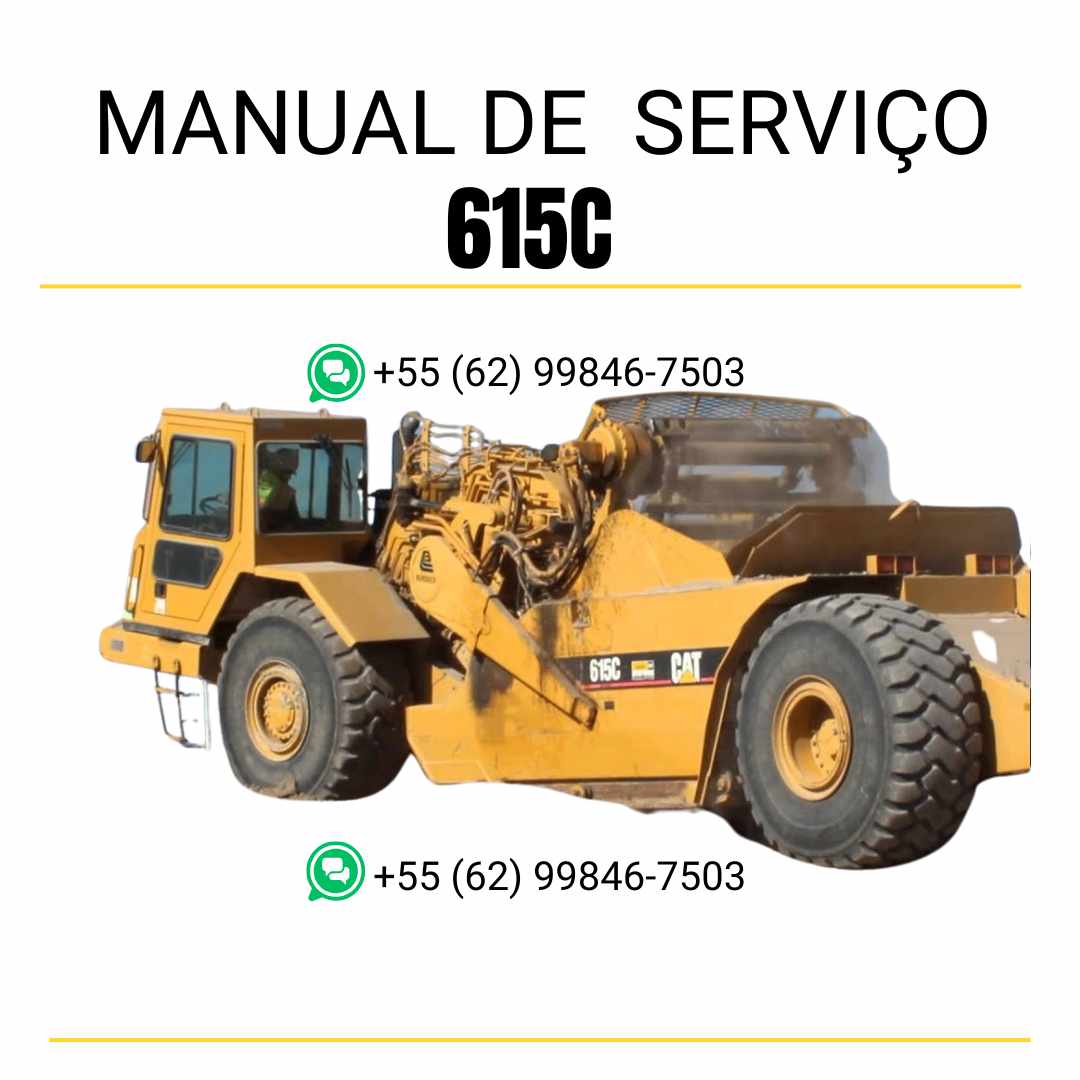 Manual de Serviço CATERPILLAR - 615C - Raspador de Rodas (Inglês) PDF